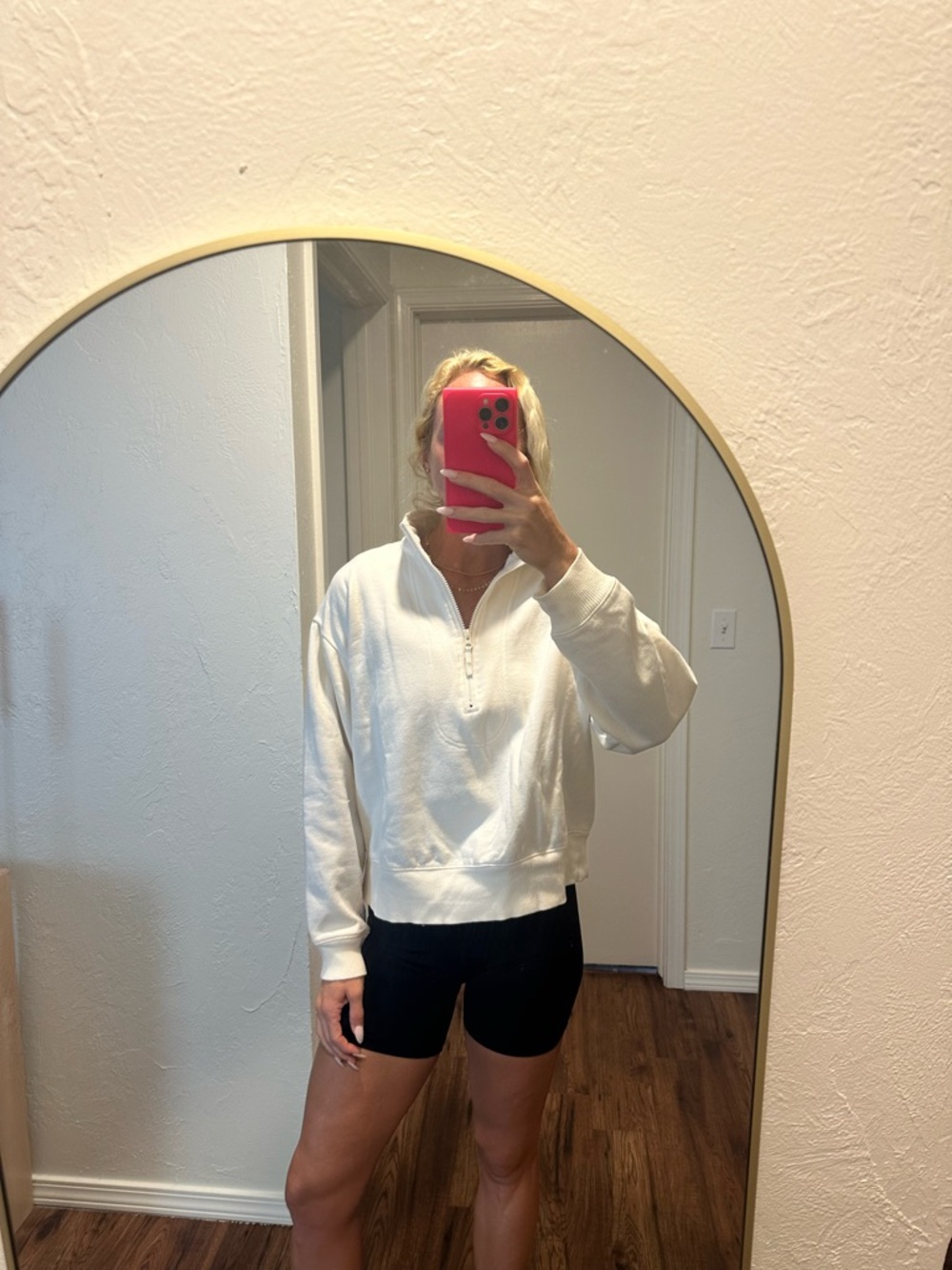 A New Day cream quarter zip pullover